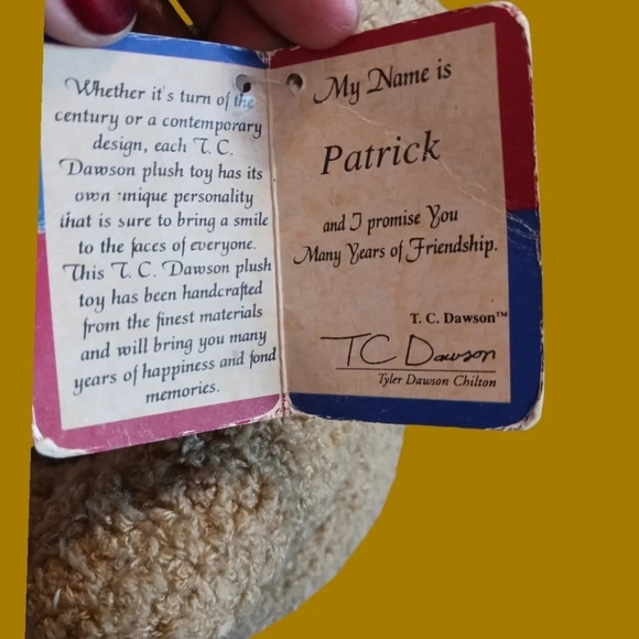 T.C Dawson by fiesta Patrick bear stuffed animal - Picture 3 of 6